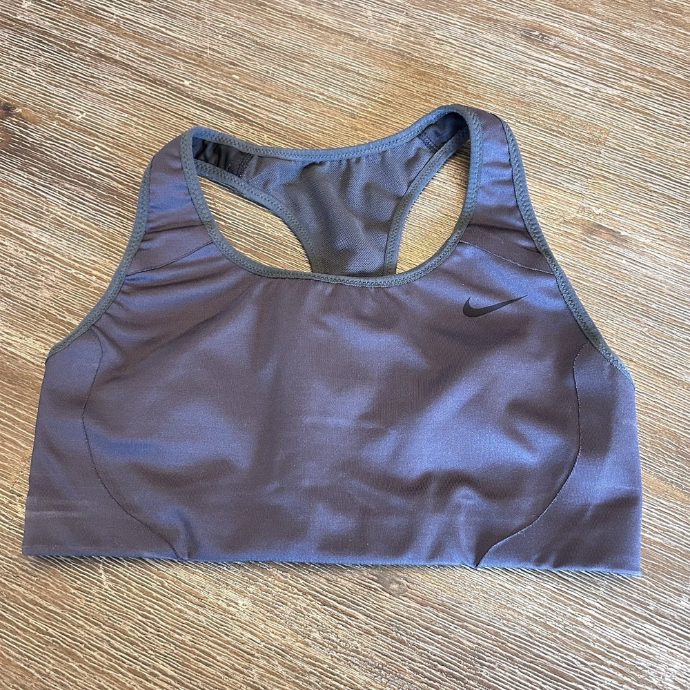 Nike Sports Bra Womens XS Gray Dri-Fit Athletic Training Gym Fitness Racerback